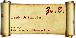 Zsák Brigitta névjegykártya