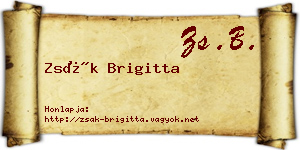 Zsák Brigitta névjegykártya